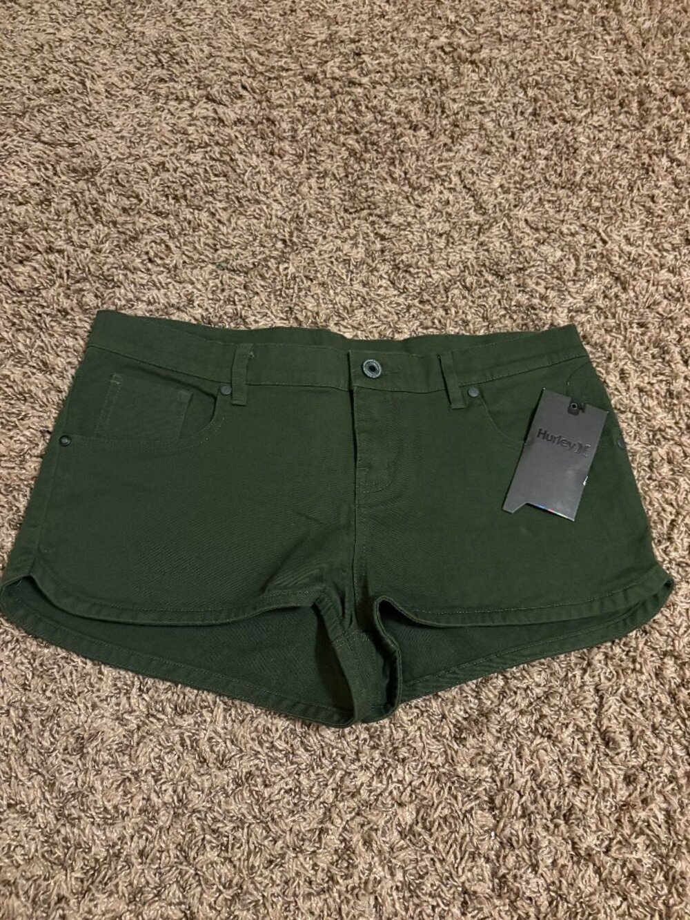 Hurley Dark Green Women's Bermuda Shorts